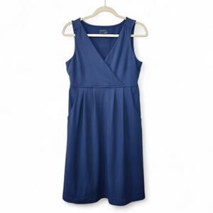 NWT EDDIE BAUER Aster Crossover Sleeveless Denim Dress with Pockets